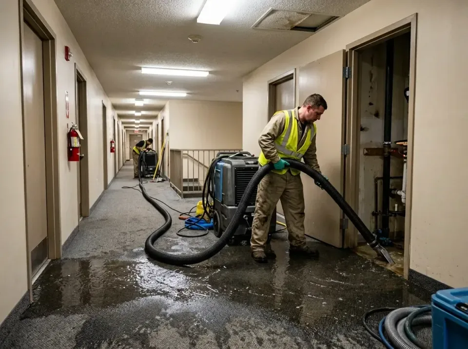 multi-unit-apartment-hallway-f-005 — frequently asked questions, Emergency Burst Pipe Water Extraction & Removal in New Stan…